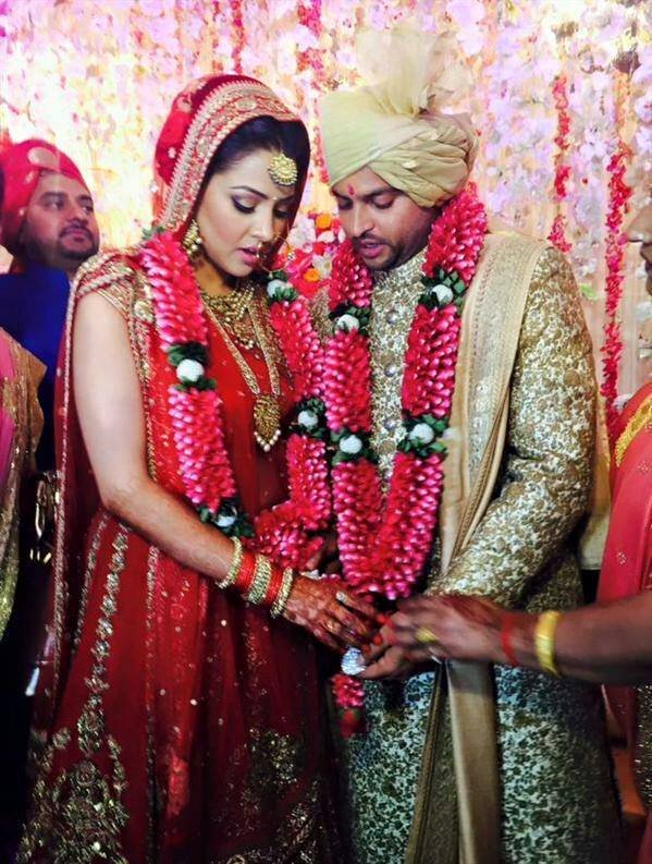 Suresh Raina tied the nuptial knot with Priyanka Chaudhary in a private ceremony which will was attended only by family members and close friends, including a few of his teammates in New Delhi.