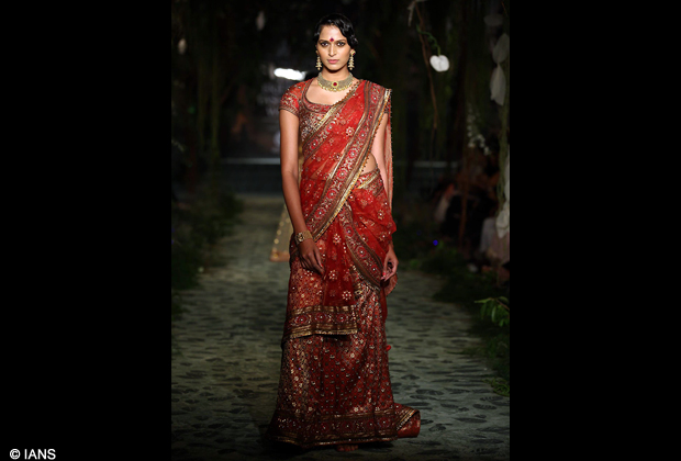 Model walk the ramp for designer Tarun Tahiliani show on day 1 of India Bridal Week. (Photo IANS)