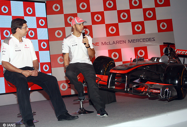 Lewis Hamilton unveils his racing car