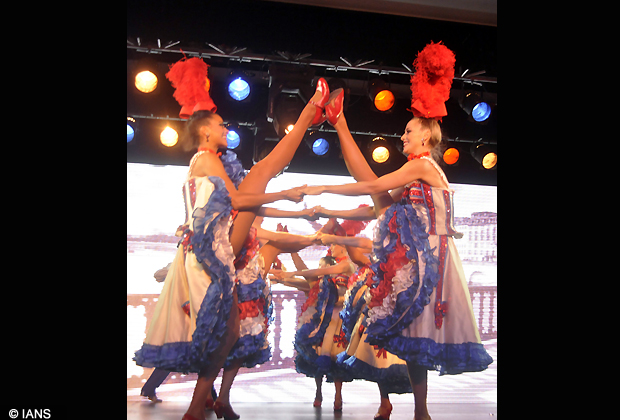 World of Accor gets a spectacular start in Mumbai with French extravaganza by the famous Moulin Rouge from Paris in partnership with Air France brings renowned dance troupe in India for two exclusive performances at Sofitel, BKC in Mumbai on Oct. 31, 2012. (Photo Sandeep Mahankal/IANS)