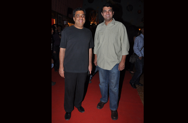 (L to R) Producers Ronnie Screwvala and Siddharth Roy Kapoor at the trailer launch of film Himmatwala in Mumbai. (Photo IANS)