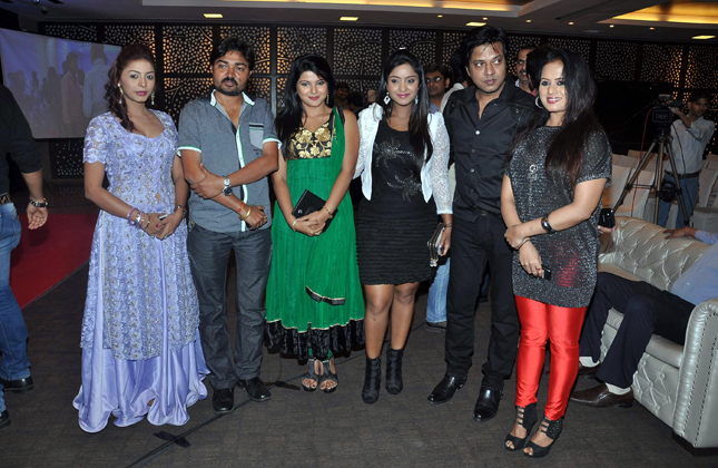 Leading Bhojpuri artists launch Bhojpurinama video site in Andheri, Mumbai. (Photo IANS)