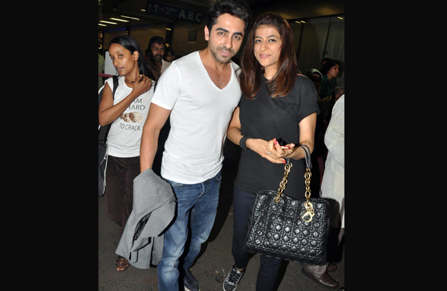 Bollywood actor Ayushmann Khurana leaving for IIFA 2013 at Mumbai Airport on Wednesday, July 3, 2013.