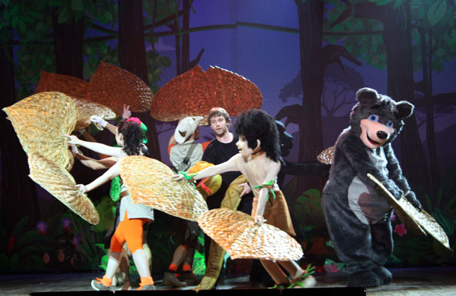 One might go back to the childhood days after seeing these pictures of The Jungle Book Live , in New Delhi on August 07, 2013.(Photo IANS)