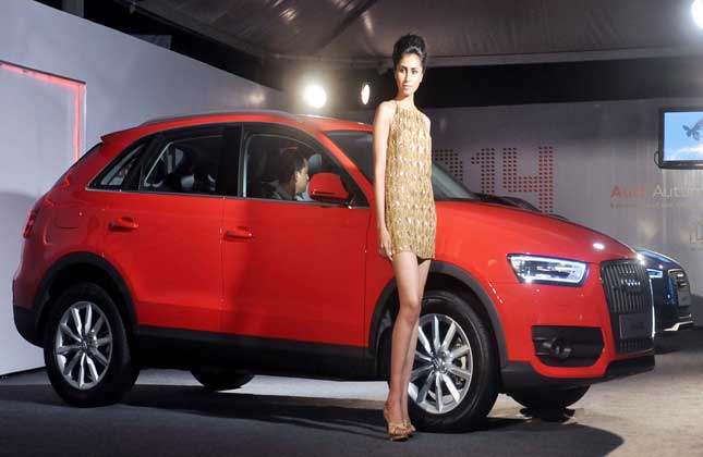 Model showcasing the Audi Autumn Collection 2014 at an event in Mumbai.(Photo Vinod Singh)