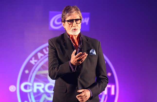 Bollywood actor Amitabh Bachchan during the launch of television game show Kaun Banega Crorepati (KBC) . (Photo IANS)