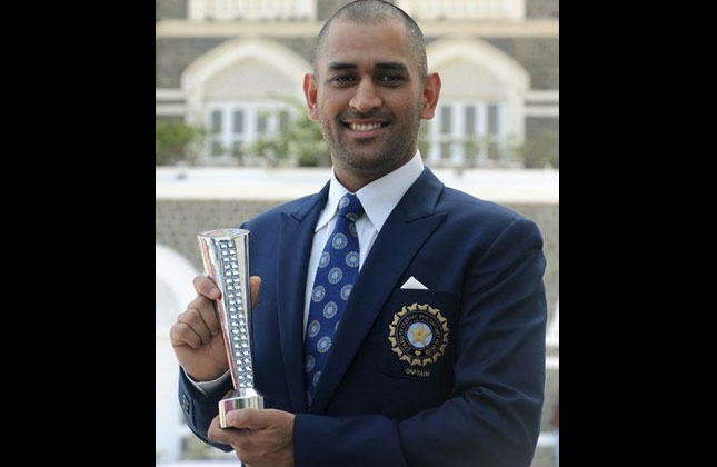 This is the cool baldy look of M S Dhoni.