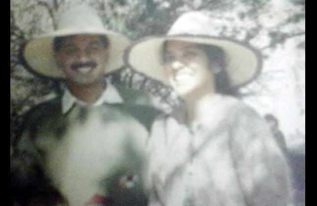 Kejriwal with his wife Sunita clicked during an outing.
