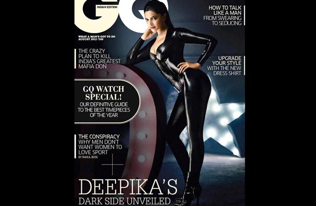 Many times we few covers just go unnoticed from our view. But these are definitely the one's which should not be missed by any chance. So here are the hot cover irls on the covers of the leading magazines. This is Deepika Padukone on the cover of GQ magazine.