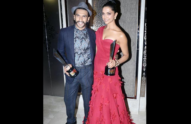 'Ramleela' stars Ranveer Singh and Deepika Padukone's recent public appearance was at the Hall of fame awards organized by the Hello! magazine.(Photo Vinod Singh)