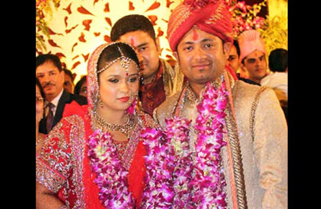 Cricketer Piyush Chawla tied knot with his long time girlfriend Anubhuti Chauhan in Moradabad on Nov 30, 2013.