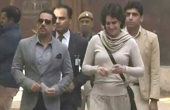 Priyanka with husband Robert Vadra reached the polling booth to cast their votes on December 4 in Delhi polls.