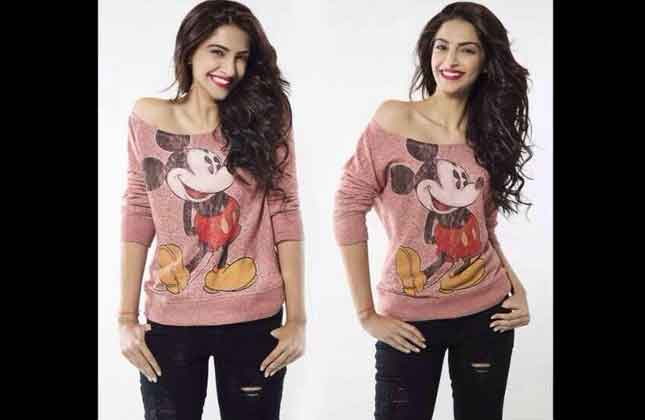 Fashionista Sonam Kapoor shot for her upcoming film Khoobsurat and Disney.