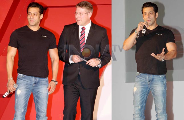 As Audi launched its new model Audi RS 7 Sportback, superstar Salman Khan unveiled it in India. (Photo Vinod Singh)