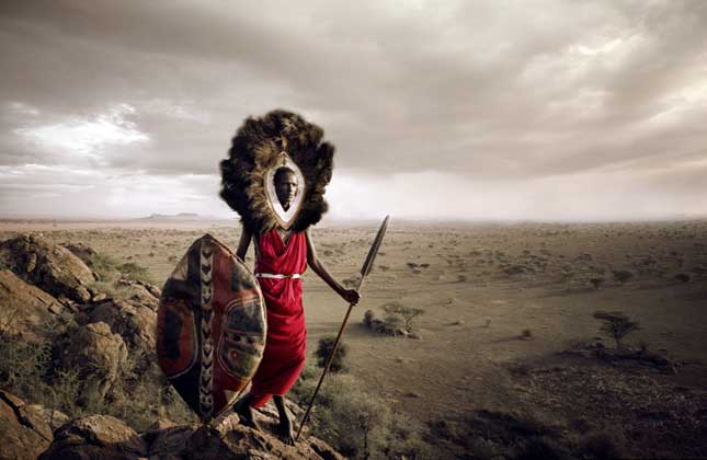 A Maasai warrior. To be a Maasai is to be born into one of the world's last great warrior cultures, Nelson's website reads. The Maasai people, who live in Tanzania and Kenya, are said to have migrated to the region from Sudan in the 15th century.