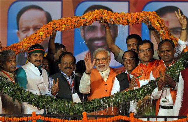 Watch pics of Modi and his supporters in Indian poll campaign