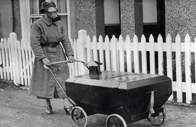 Woman With A Gas Resistant Pram, England, 1938