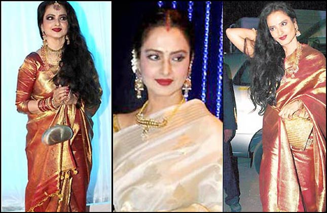 Rekha is known as ice queen and was a true trend setter. Noted for her versatility, she is acknowledged as one of the finest actresses in Hindi cinema. Her entry in Bollywood was very controversial in a movie called 'Anjana Safar' in 1969. In her starting days the actress was criticised for being fat and dusky. The actress reinvented her looks with her own sense of fashion and style and after that there was no looking back for her.