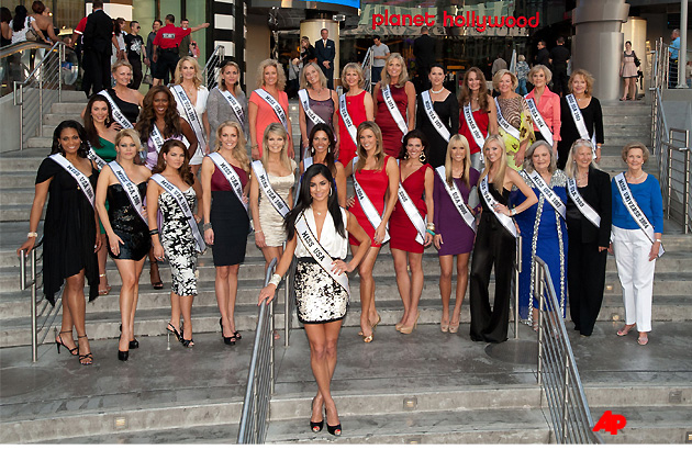 Past Miss USA titleholders gather at the Planet Hollywood Resort &amp; Casino in Las Vegas, NV on Friday June 17, 2011. The beauty queens will appear in the 60th Miss USA Competition on Sunday, June 19, 2011. (AP Photo/Patrick Prather Miss USA Organization)