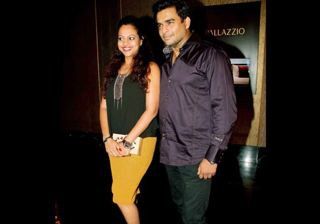 Actor R Madhavan was accompanied by his wife Sarita Birje at the do.