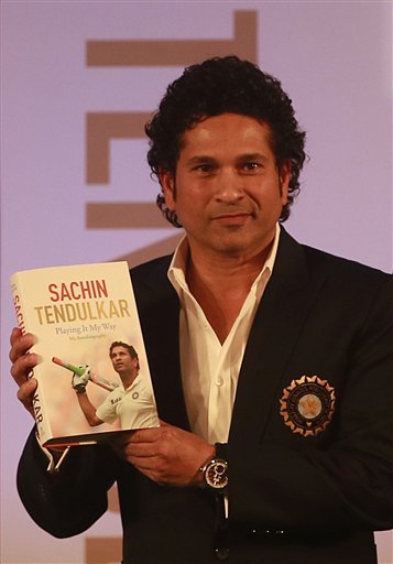 The launch of 'God of Cricket' great Sachin Tendulkar's autobiography, Playing It My Way.