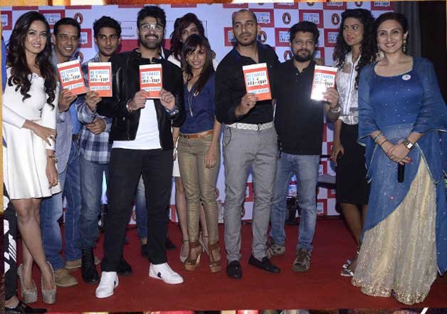 B town stars and Bigg Boss contestants together at the stage to launch the book.