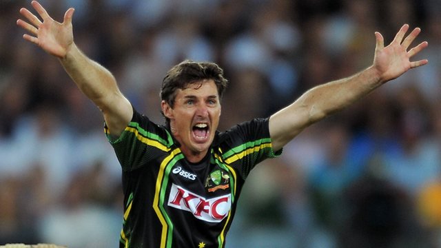 Brad Hogg is considered one of the greatest spinners. He was a member of Australia's victorious 2003 and 2007 Cricket World Cup team. In 21 matches he has taken 34 wickets. 4/27 is his best bowling figure .