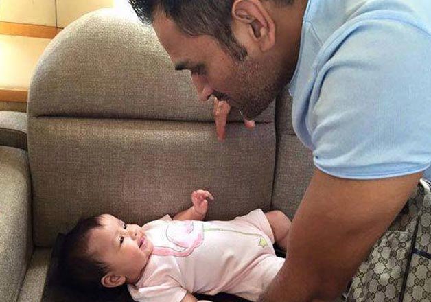 Beautiful Ziva getting all the attention from her father MS Dhoni.