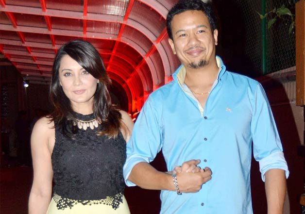 Minissha Lamba was also spotted at the party with a mystery man.