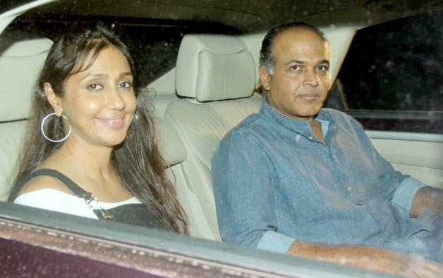 Directo Ashutosh Gowariker came with his wife at Priyanka Chopra's birthday party.