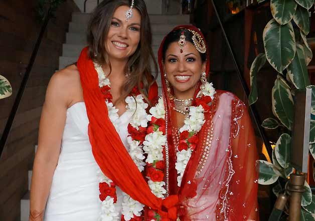 Indian American Lesbians Shannon And Seema Wedding Pics