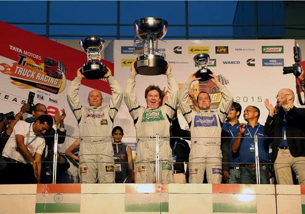 Last year winner Stuart Oliver of Team Castrol Vecton again retained his Tata Motors T1 Prima truck racing title while Steve Thomas of Team Allied Partners and Steven Powell of Team Tata Technologies finished on second and third position, respectively.